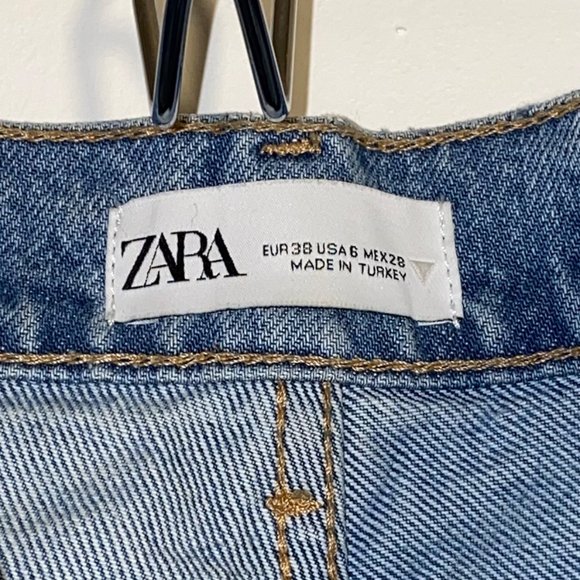 ZARA WIDE-LEG RIPPED TRF JEANS - Picture 4 of 5